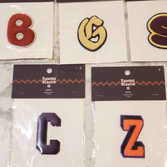 Rowing Blazers 1 Count Adhesive Back Letter Patch ea. - Picture 4 of 5